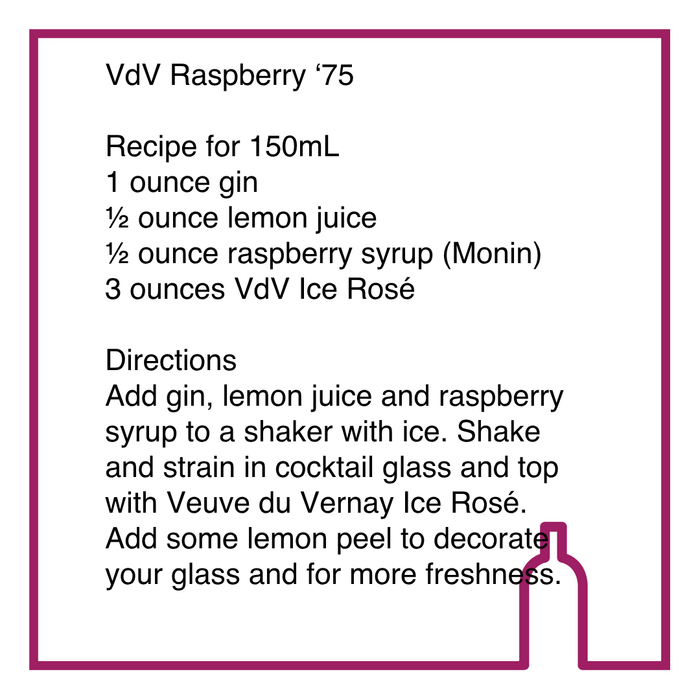 Bottle of Veuve Du Vernay ICE Rose Edition Limited