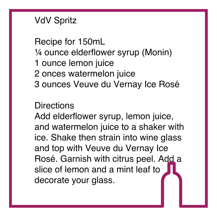 Bottle of Veuve Du Vernay ICE Rose Edition Limited