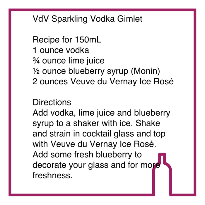 Bottle of Veuve Du Vernay ICE Rose Edition Limited