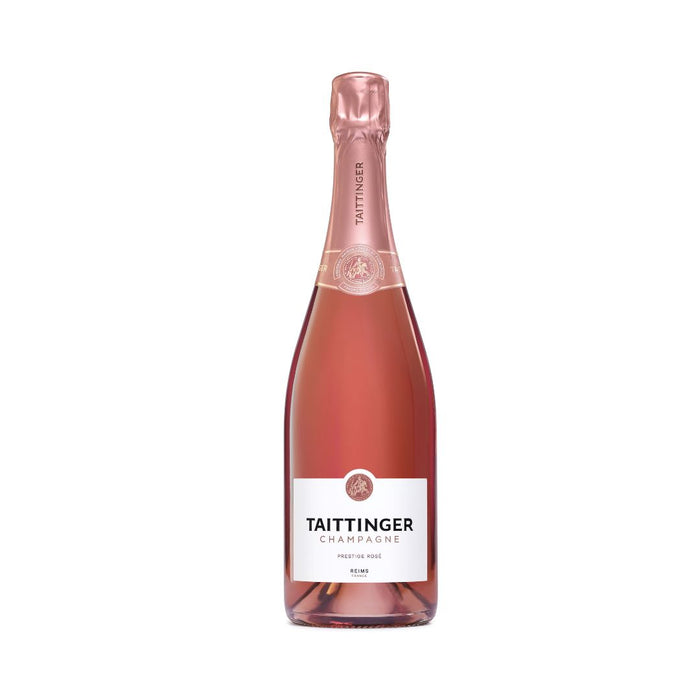 Bottle of Taittinger Prestige Rose Brut Champagne